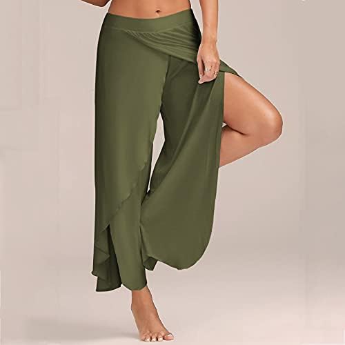 Egzersiz pantolonları Streç Eğlence Bölünmüş Yüksek Renk kadın Yoga düz pantolon Gebelik Yoga cepli pantolon kadınlar