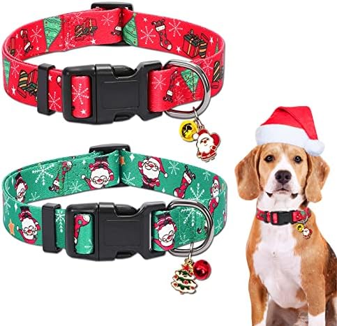 Noel Köpek Tasması, Hızlı Serbest Bırakma Tokası ile Noel için Yumuşak Rahat Köpek Tasması Noel Köpek Tasması Küçük