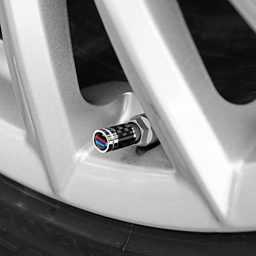 4 ADET Karbon Fiber Araba Jant Lastik supap gövdesi Kapaklar Vana Kapakları ile Uyumlu BMW 1 2 3 4 5 6 7 Serisi X1