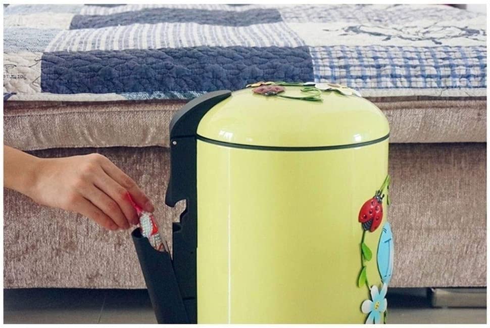 RSERO Çöp Dilsiz Pedalı çöp tenekesi Çıkarılabilir İç Kova Oturma Odası Yatak Odası çocuk Odası Mutfak(Renk: Pembe)