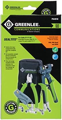Greenlee Communications 4910 SealTite Pro Sıkıştırma Kablosu TV F Kiti wi th KT 8, LC CST, Ağız açma aracı, SealTite