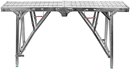 ExGızmo Taşınabilir İskele Katlama Çalışma Platformu, Galvanizli Çelik Kaynak Ağır Alçıpan portatif merdiven Tezgah