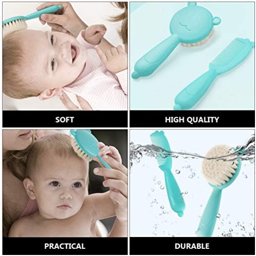 Bebek Saç Fırçası Bebek Saç Fırçası 1 Takım Bebekler Saç Fırçası Bebek Tarak Fırça Seti Yenidoğan için Doğal Yumuşak