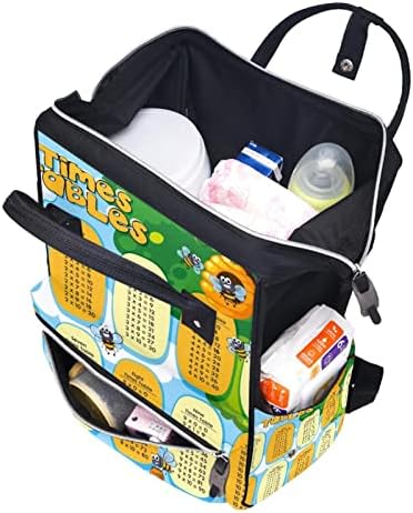 Çarpım Tabloları Arılar bebek bezi çantası Sırt Çantası Bebek Bezi Değiştirme Çantaları Çok Fonksiyonlu Büyük Kapasiteli