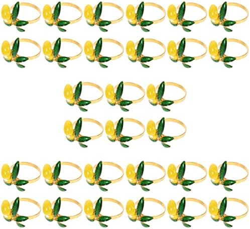Sosoport 30 adet Ziyafet peçete Halkaları Limon Peçete Tokaları Hawaiian Parti Peçete Tokaları