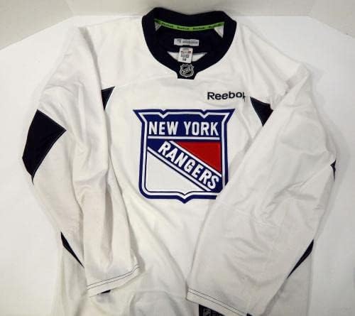 New York Rangers Oyunu Kullanılmış Beyaz Antrenman Forması Reebok 58 DP32414 - Oyun Kullanılmış NHL Formaları
