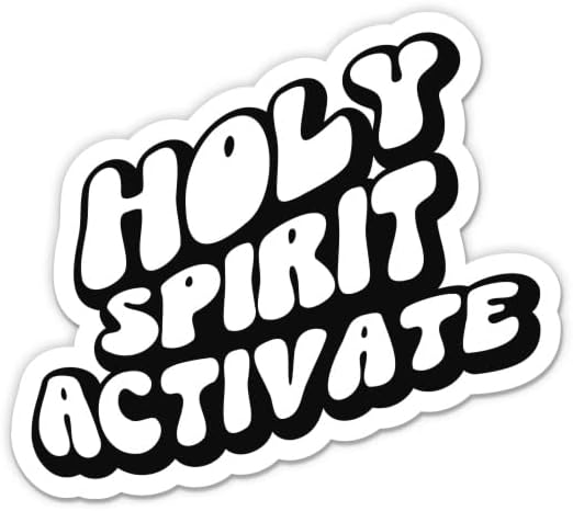 Kutsal Ruh Aktif Etiket-3 laptop etiketi - Araba, Telefon, Su Şişesi için Su Geçirmez Vinil - Hıristiyan Çıkartması