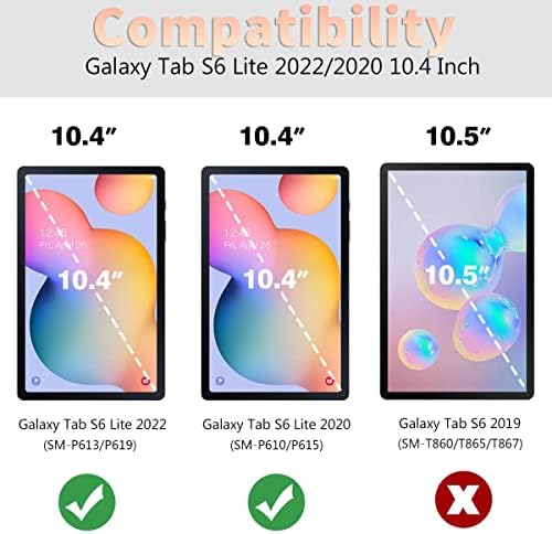 İnek Ayçiçeği Kılıf Samsung Galaxy Tab için S6 Lite 2022/2020 10.4 İnç (SM-P610/P613/P615/P619), 360 Derece Dönen