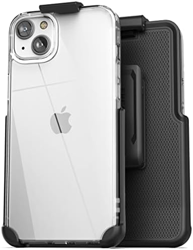 Kılıflı Şeffaf Kılıf, iPhone 14 ile Uyumlu Kemer Klipsi-Telefon Tutuculu Koruyucu Şeffaf Arka Kapak (2022 Sürümü)