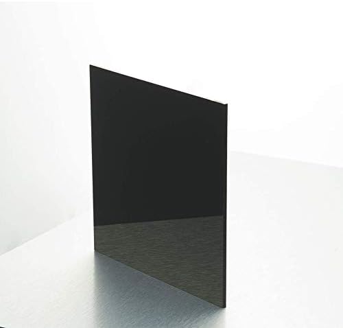 Zerobegin Perspex Siyah Pürüzsüz Ayna Akrilik Plastik Levha, Kesilmesi kolay, DIY Ekran Projeleri için, Genişlik 500mm