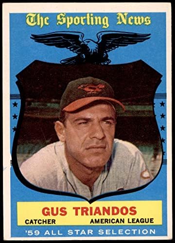 1959 Topps Beyzbol 568 Gus Triandos Mickeys Kartlarına Göre Yüksek Sayı Mükemmel (10 üzerinden 5) olarak