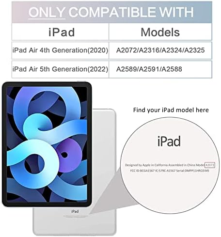 Lalumix iPad Hava 5th Nesil Kılıf 2022 10.9 İnç iPad Hava 4th Nesil Kılıf 2020,iPad Hava 4/5 için Çocuk Boys Ayarlanabilir