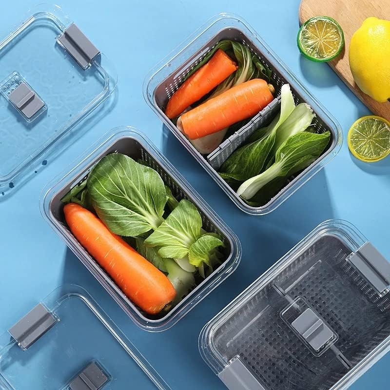 MBBJM Çok Fonksiyonlu Buzdolabı Organizatör Mutfak Gıda Meyve ve Sebze Konteyner Saklama Kutusu (Renk: D, Boyutu: