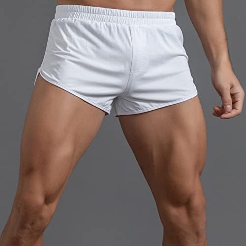 Bmısegm Erkek baksır şort Erkek Yaz Düz Renk pamuklu pantolonlar Elastik Bant Gevşek Hızlı Kuru Rahat Spor Sert Iç