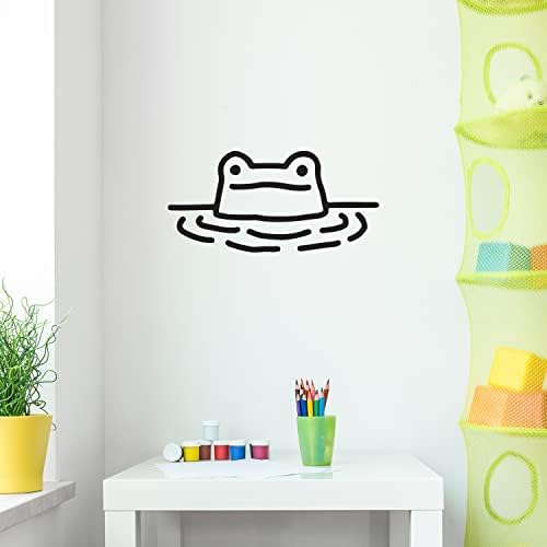Vinil Duvar Sanatı Çıkartması-Sevimli Kurbağa-13 x 27 - Trendy İlham Alıntı Hayvan Tasarım Sticker Çocuk Yatak Odası