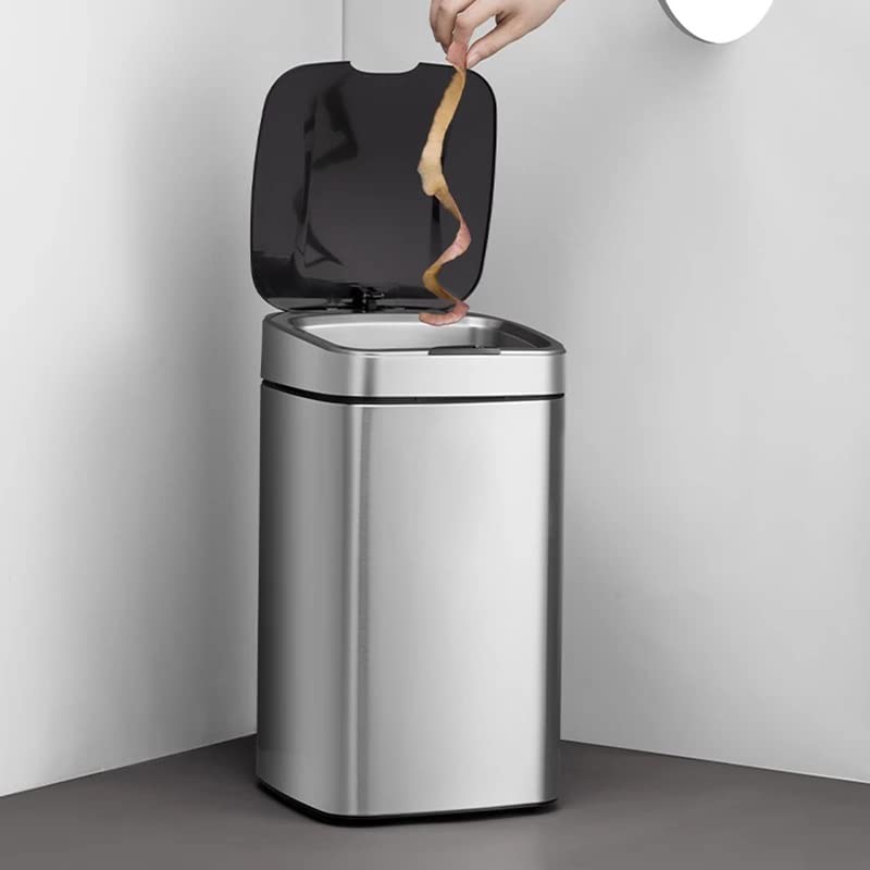 UXZDX Mutfak Akıllı çöp tenekesi Otomatik Sensör Oturma Odası Paslanmaz Çelik çöp tenekesi Automatica çöp kutusu