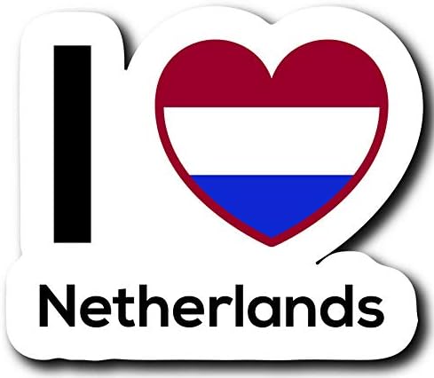 Aşk Hollanda Bayrağı çıkartma Ev Gurur Seyahat Araba Kamyon Van Tampon Pencere Laptop Kupası Duvar Bir 5 İnç Decal