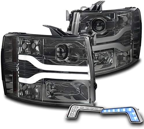 ZMAUTOPARTS LED DRL duman projektör farlar farlar 6.25 Mavi LED DRL ışıkları 2007-2013 Chevy Silverado