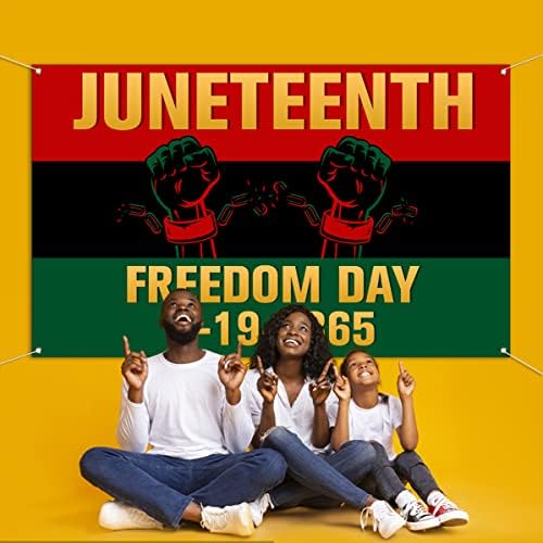 Sunwer Juneteenth fotoğraf kabini Zemin Afrika Amerikan Siyah Özgürlük Günü Haziran 19 1865 Kutlama Partisi Dekorasyon