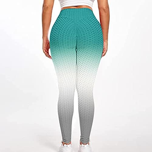 Kravat-Boya Degrade Egzersiz Yoga Tayt Kadınlar için Yüksek Bel Tayt Ultra Yumuşak Fırçalanmış Sıkı Rahat Tayt Pantolon