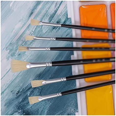 SXNBH Seti Sanat Özel Yağ Fırçası Suluboya Akrilik Fan Fırça Seti Sıra Kalem Boya Fırçası Boyama Malzemeleri (Renk: