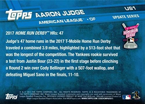 Çaylak Sezonundan 2017 Topps Güncellemesi US1 Aaron Judge Beyzbol Kartı