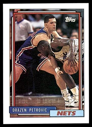 1992 Topps 234 Drazen Petrovic New Jersey Ağları (Basketbol Kartı) NM / MT Ağları