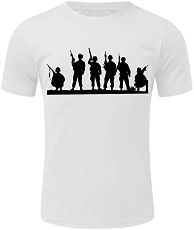 Cepli erkek Tişörtleri, Erkek 4th Temmuz Baskı Gömlek Moda 2023 Gevşek Kısa Kollu Üstleri