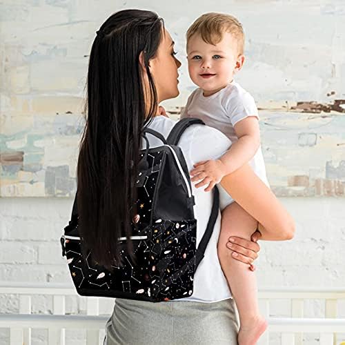 Renkli Galaxy Tasarım bebek bezi çantası Sırt Çantası Bebek Bezi Değiştirme Çantaları Çok Fonksiyonlu Büyük Kapasiteli