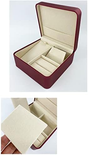 CXDTBH Takı Üç Adet Mücevher Kutusu Hediye Deri Mücevher Kutusu Kolye Yüzük Kolye Kutusu Hediye Düğün Kutusu (Renk: