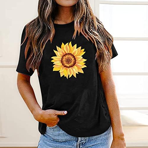 Giyim Moda Kısa Kollu Pamuk Ekip Boyun Grafik Üst T Shirt Bayanlar için Yaz Sonbahar Üst 58 58