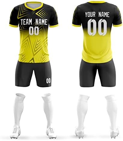 Erkekler Kadınlar Gençler için özel Futbol Forması, Takım Adı Numarası Logolu PersonalizedSoccer Gömlek Şort