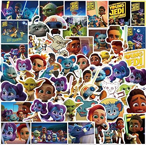 50 adet Yıldız Savaşları: Genç Jedi Maceraları Çıkartmalar, Çocuklar için Çizgi Film Tema Hediyeler, Genç Çocuk için