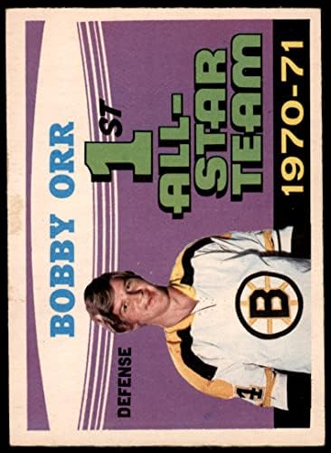 1971 O-Pee-Chee Normal (Hokey) kartı251 Boston Bruins'in Bobby Orr AS1 Derecesi iyi