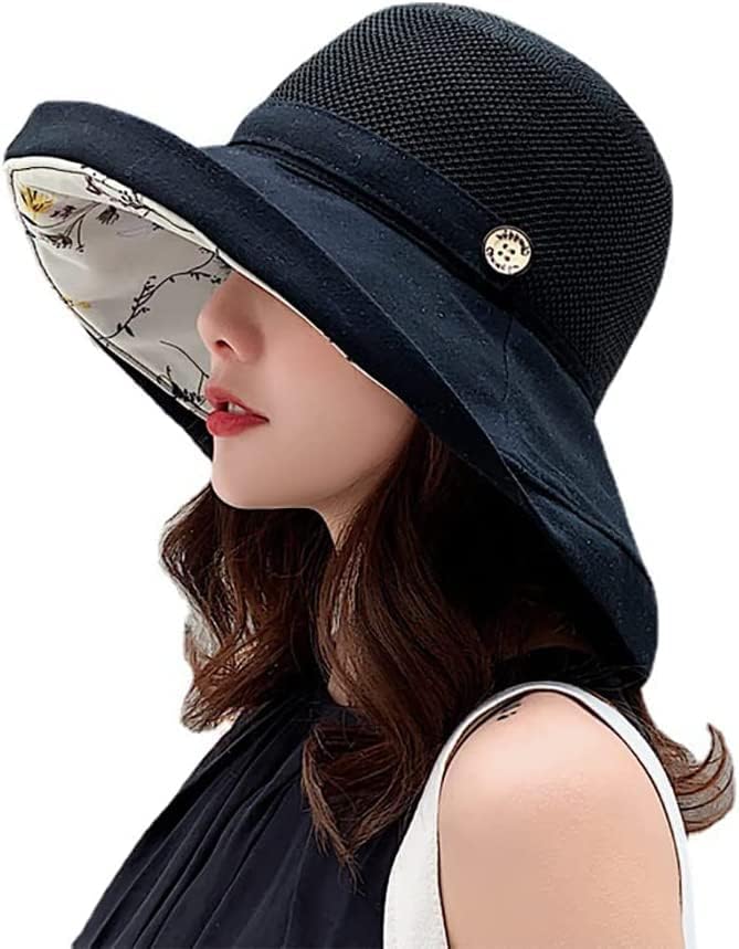 Bayan plaj şapkası disket Geri Dönüşümlü Büyük güneş şapkası Geniş kenarlı fötr şapka SPF Şapka UPF 50+