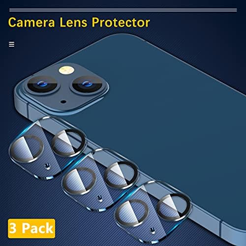 UniqueMe [3 Paket] iPhone 13 / iPhone 13 Mini Kamera Lens Koruyucu, Temperli Cam [Kasa Dostu] [Yeni Sürüm] [Çizilmeye