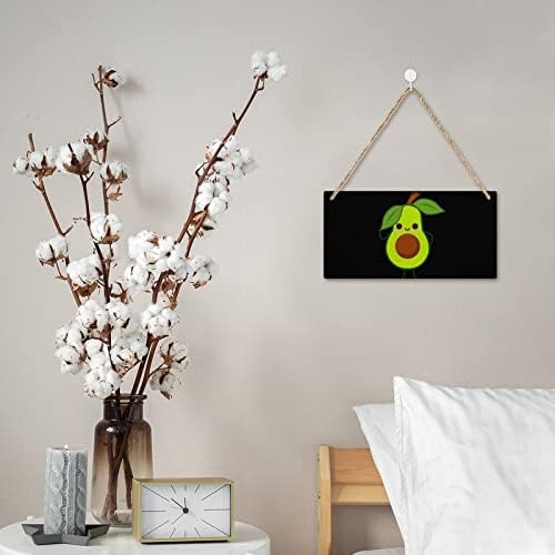 Avokado Meyve Ahşap İşareti Kişiselleştirilmiş Ahşap Plak Asılı İşareti Duvar sanat dekoru Halatlar ile Ev Ofis için