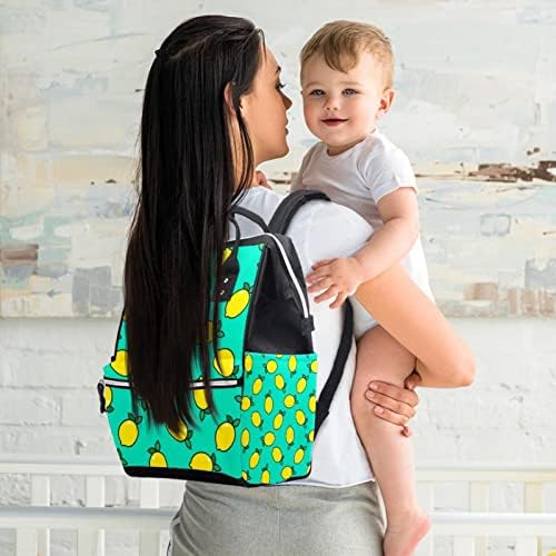 Limon Pop Art Desen Arka Plan bebek bezi çantası Sırt Çantası Bebek Bezi değiştirme Çantaları Çok Fonksiyonlu Büyük