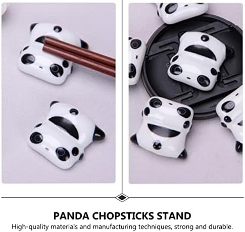 BESTOYARD Çubuklarını Çubuk Dinlenme 12 adet Seramik Çubuk yemek çubuğu tutucu Standı Panda Şekli Çubuklarını Raf