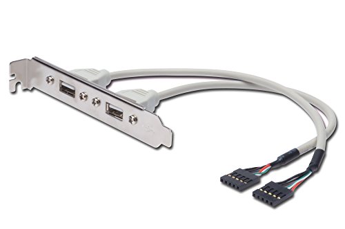 Dıgıtus 0.25 m Uzunluk A Erkek - 2X 5 Pinli IDC USB Yuvası Braketi Kablosu