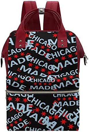 FunnyStar Chicago Yapımı Baskılı Bebek Bezi Çantası Bebek Sırt Çantası Nappy Çantalar Su Geçirmez seyahat omuz çantası