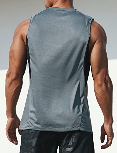 Aixdir erkek Hızlı Kuru Kolsuz Spor Kas Gömlek Vücut Geliştirme Fitness Atletik Egzersiz Spor Tankı Üstleri