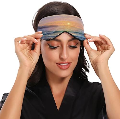 Sunrise Plaj Nefes Uyku Gözler Maske, Serin Duygu Göz Uyku Kapak için Yaz Dinlenme, elastik Konturlu Körü Körüne için