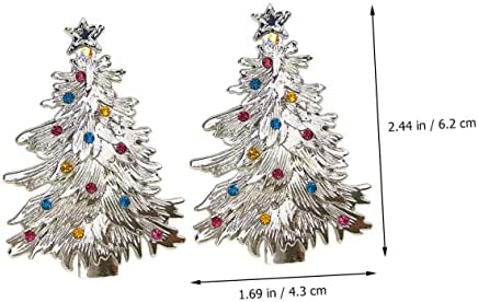 Toffıcu 2 adet Noel Ağacı Peçete Toka Doğuş Dekor Vintage Dekor Adorno para Mesa De Ren Geyiği Peçete Halkaları Kağıt