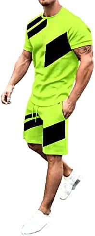 Bmısegm Erkek Takım Elbise erkek Hızlı Kuru 3D Kısa Kollu Takım Elbise Şort Plaj Tropikal HawaiianSS Vücut Spor Şort