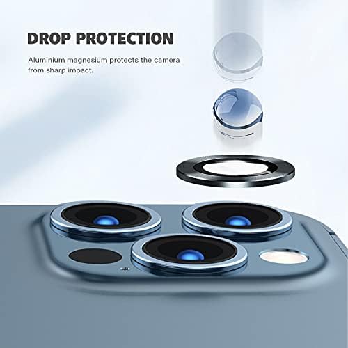 iPhone 12 Pro Max ile Uyumlu ZUSLAB Kamera Lens Koruyucusu, Lens Ekran Koruması için 9H HD Temperli Cam Daire Filmli