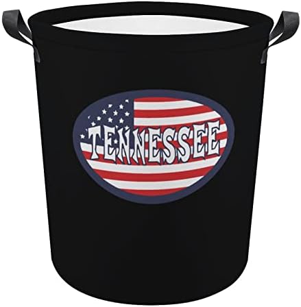Amerikan Tennessee Bayrağı çamaşır sepeti Katlanır çamaşır Sepeti çamaşır kutusu saklama çantası Kolları ile
