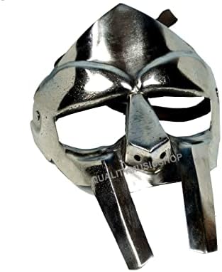QUALİTYMUSİCSHOP Mf Kıyamet Maskesi Roma Gladyatör Kask Yüz Maskesi MF Kıyamet Ortaçağ Viking MASKESİ Roma Gladyatör