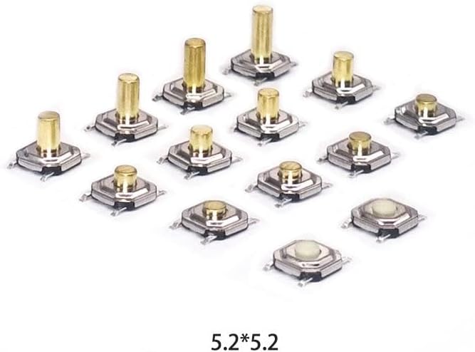 2000 Adet / Makara 5.2 * 5.2(4x4) 1.5-6.0 mm yüksek dokunmatik ınceliğini anahtarı 4PİN Metal SMD Dokunsal 12 V Mikro