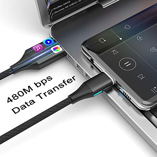 NetDot Manyetik şarj kablosu, Gen10 Naylon Örgülü Manyetik Telefon Şarj Cihazı ile Uyumlu USB-C, C Tipi Cihazlar ve